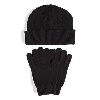 Komplet czapka i rękawiczki unisex adidas GLOVE + BEANIE czarny JN9443