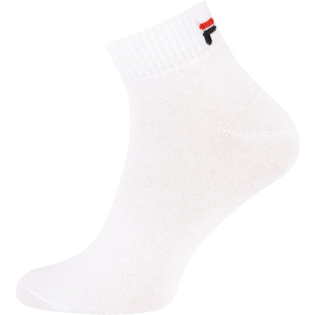 Skarpety unisex Fila QUARTER PLAIN 3-PACK białe F9300-300