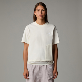 Koszulka damska The North Face FABRIC MIX S/S beżowa NF0A8CMAQLI