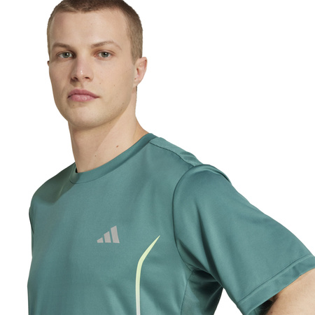 Koszulka treningowa męska adidas TECH turkusowa JZ8492