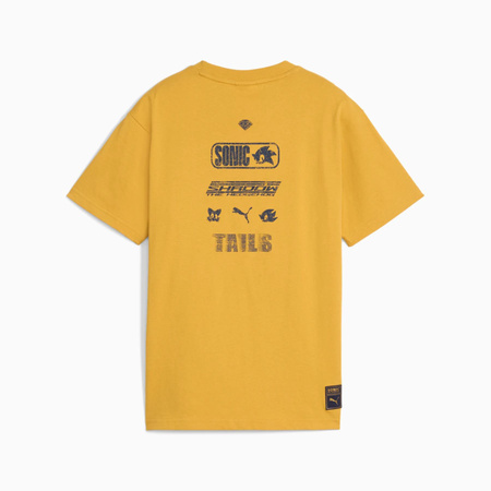 Koszulka chłopięca Puma X SONIC RELAXED GRAPHIC złota 63238162