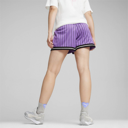 Spodenki damskie Puma T7 FOR THE FANBASE MESH fioletowe 62434550