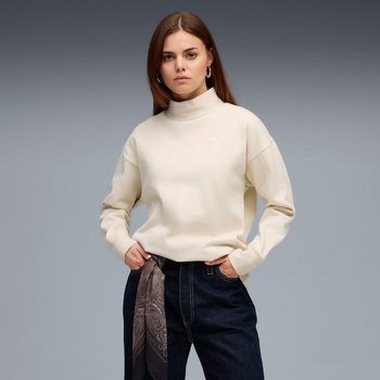 Bluza damska Puma HER RELAXED CREW FL beżowa 68815287