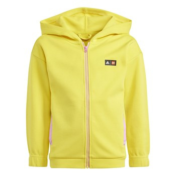 Bluza z kapturem dziecięca adidas CLASSIC LEGO FZ żółta IB6189
