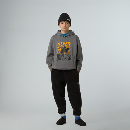Bluza z kapturem chłopięca The North Face SPORTS OVERSIZED GRAPHIC szara NF0A8EAM0UZ