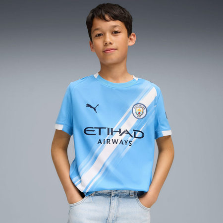 Koszulka chłopięca Puma MCFC HOME JERSEY REPLICA JR niebieska 78034101