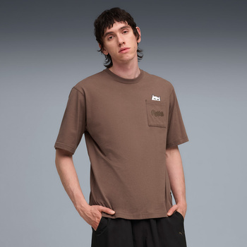 Koszulka męska Puma X RIPNDIP RELAXED POCKET brązowa 63377941