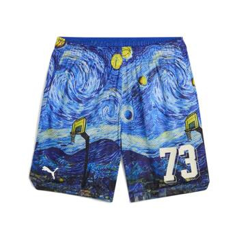 Spodenki męskie Puma DYLAN EXHIBIT 7 AOP niebieskie 63047601