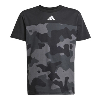 Koszulka dziecięca adidas SEASONAL ESSENTIALS CAMO czarna JX5313