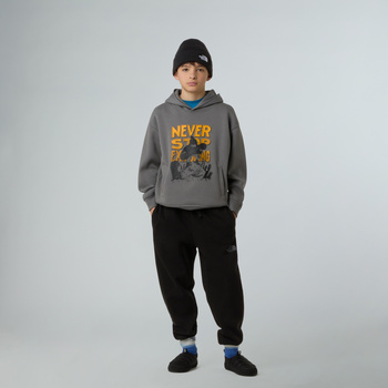 Bluza z kapturem chłopięca The North Face SPORTS OVERSIZED GRAPHIC szara NF0A8EAM0UZ