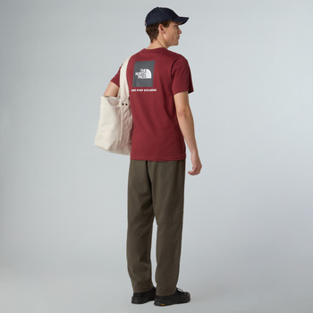Koszulka męska The North Face S/S REDBOX bordowa NF0A87NPDO3