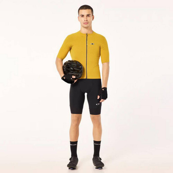 Koszulka rowerowa męska Oakley GRIDSKIN PINSTRIPE JERSEY Q36.5 żółta FOA405953-5AA