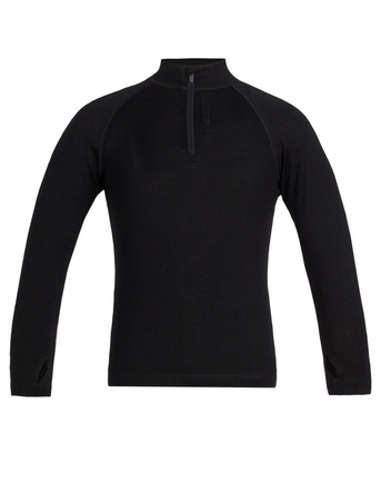 Longsleeve termiczny dziecięcy Icebreaker 260 TECH HALF ZIP czarny IBB04499001