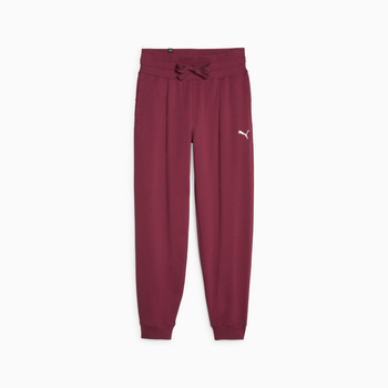 Spodnie dresowe damskie Puma HER HIGH-WAIST TR bordowe 67600622