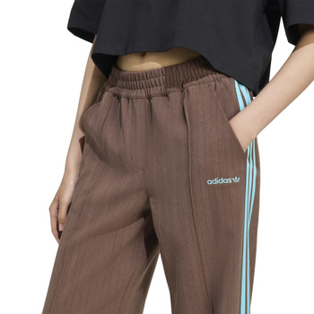 Spodnie dresowe damskie adidas TAILORED brązowe JX5308