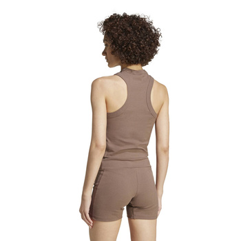 Top damski adidas LOUNGE RIBBED brązowy IY6733