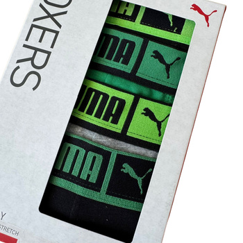 Bokserki męskie Puma BASIC PLACED LOGO ELASTIC 4-PACK wielokolorowe 93866803