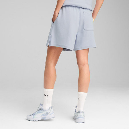 Spodenki damskie Puma HER HIGH-WAIST 5 niebieskie 68506247