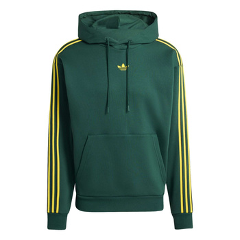 Bluza z kapturem męska adidas TIPPED STRIPES zielona KE2150