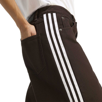 Spodnie jeansowe damskie adidas FIREBIRD brązowe KD2934