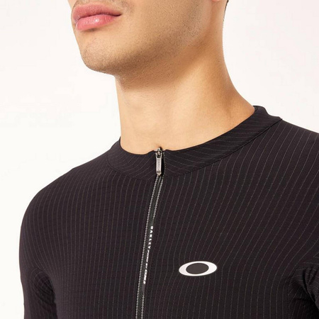 Koszulka rowerowa męska Oakley GRIDSKIN PINSTRIPE JERSEY Q36.5 czarna FOA405953-02E