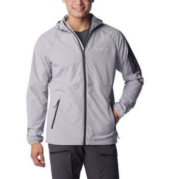 Kurtka z kapturem męska Columbia TALL HEIGHTS SOFTSHELL szara 1975591039