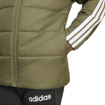 Kurtka puchowa dziecięca adidas ESSENTIALS 3-STRIPES zielona JL7405
