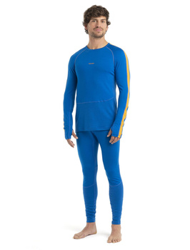 Longsleeve termiczny męski Icebreaker ZONEKNIT 200 niebieski IB0A56HA876