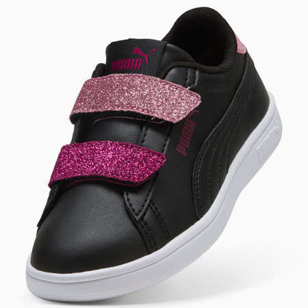 Buty sportowe dziewczęce Puma SMASH 3.0 L GLITTER VELCRO V PS czarne 39560907