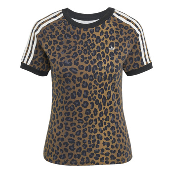 Koszulka damska adidas LEOPARD brązowa JW7304