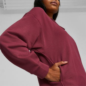 Bluza z kapturem damska Puma HER TR bordowa 67657322