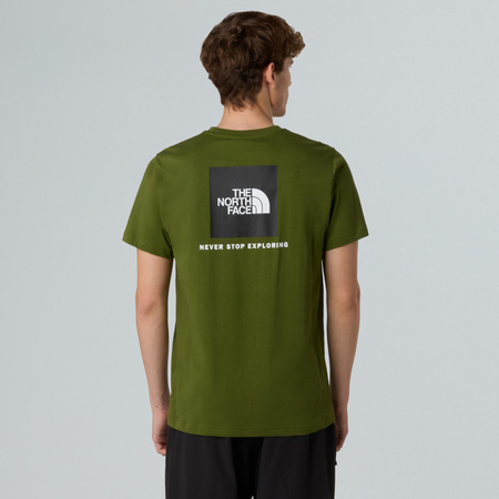 Koszulka męska The North Face S/S REDBOX zielona NF0A87NPDIW