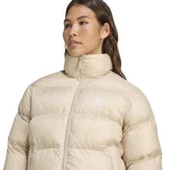 Kurtka puchowa damska adidas SHORT PUFFER beżowa JX2947