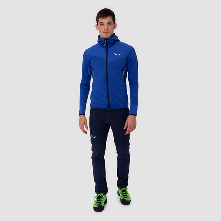 Bluza z kapturem męska Salewa AGNER HYBRID niebieska 00-0000027371_8625