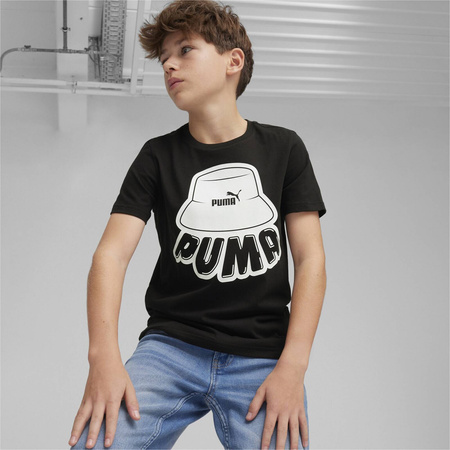 Koszulka chłopięca Puma ESS+ MID 90S GRAPHIC czarna 67972001
