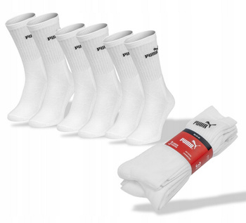 Skarpety unisex Puma ELEMENTS CREW 3-PACK białe 94711007