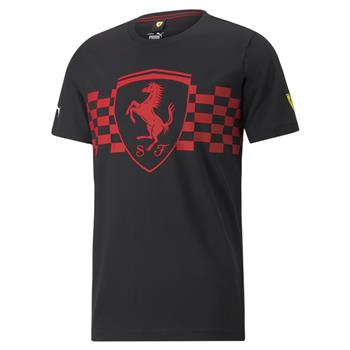 Koszulka męska Puma FERRARI RACE TONAL BIG SHIELD czarna 53584901