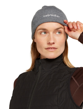 Czapka zimowa unisex Icebreaker ALL DAY TOQUE szara IB0A573J013