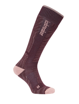 Skarpety narciarskie damskie Icebreaker SKI+ MEDIUM OTC bordowe IB0A573V0HH