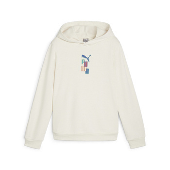 Bluza z kapturem chłopięca Puma READY SET BETTER TR beżowa 67927099