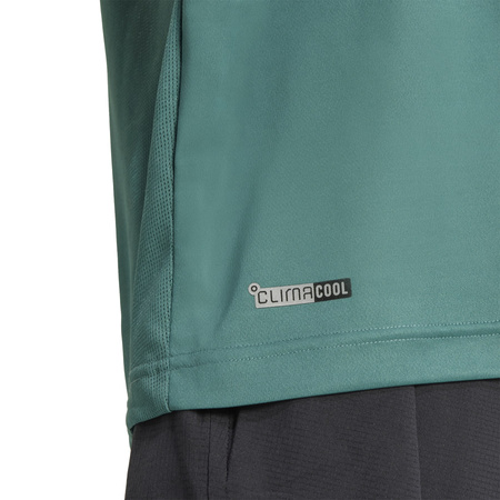 Koszulka treningowa męska adidas TECH turkusowa JZ8492