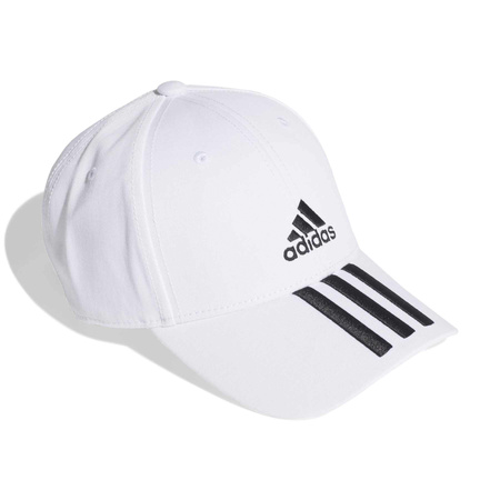 Czapka z daszkiem unisex adidas 3 STRIPES biała FQ5411
