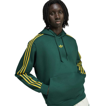 Bluza z kapturem męska adidas TIPPED STRIPES zielona KE2150