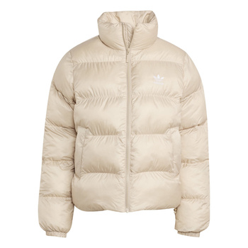 Kurtka puchowa damska adidas SHORT PUFFER beżowa JX2947