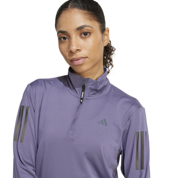 Longsleeve do biegania damski adidas OWN THE RUN fioletowy JX2256