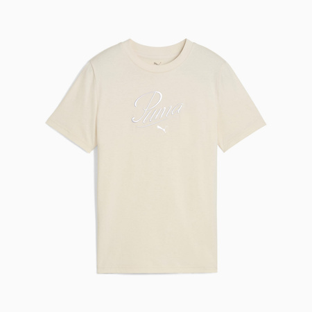 Koszulka dziewczęca Puma ESS SCRIPT beżowa 68580587