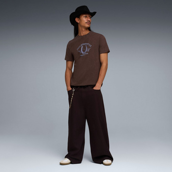 Koszulka męska Puma GRAPHIC RETRO AMERICANA WASHED brązowa 63443831