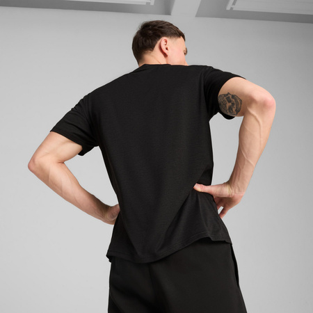 Koszulka treningowa męska Puma TAD ESSENTIALS HEATHER CAT czarna 52592001