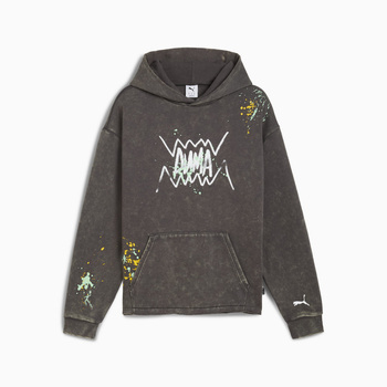 Bluza z kapturem męska Puma POINTS IN THE PAINT szara 63282801