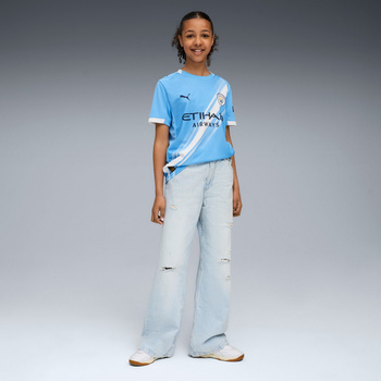 Koszulka chłopięca Puma MCFC HOME JERSEY REPLICA JR niebieska 78034101